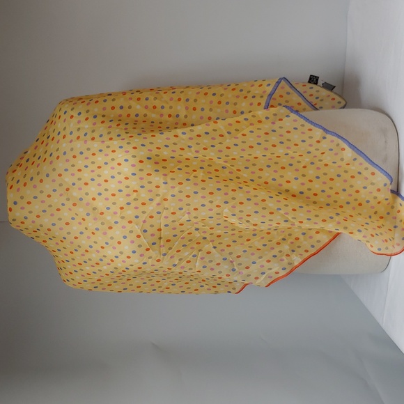 Worth 100% Silk Multi Color Polk a Dot Scarf - Picture 4 of 11